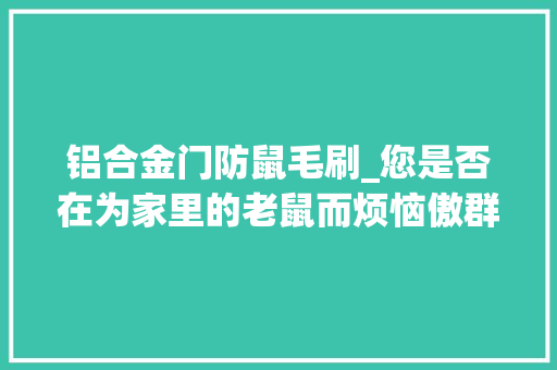 铝合金门防鼠毛刷_您是否在为家里的老鼠而烦恼傲群给您支招