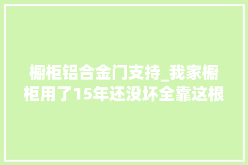 橱柜铝合金门支持_我家橱柜用了15年还没坏全靠这根铝合金管比邻居家的好用10倍