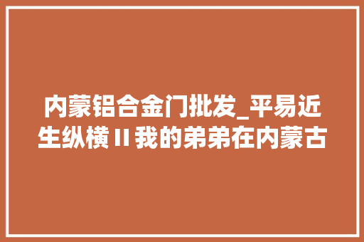 内蒙铝合金门批发_平易近生纵横Ⅱ我的弟弟在内蒙古卖门窗