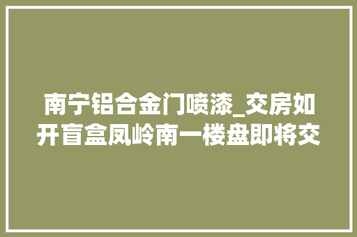 南宁铝合金门喷漆_交房如开盲盒凤岭南一楼盘即将交付你打若干分
