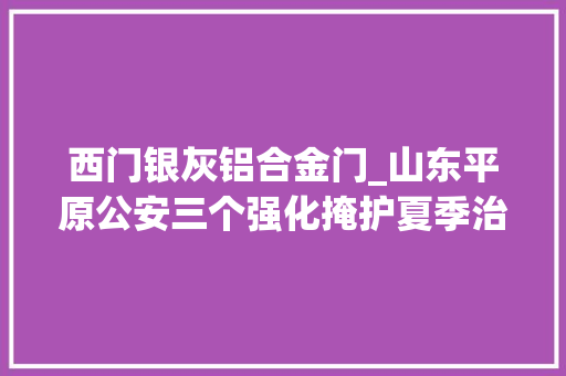 西门银灰铝合金门_山东平原公安三个强化掩护夏季治安稳定
