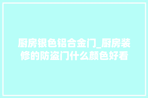厨房银色铝合金门_厨房装修的防盗门什么颜色好看