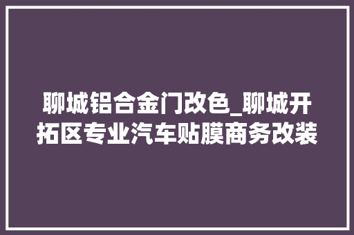 聊城铝合金门改色_聊城开拓区专业汽车贴膜商务改装山东聊城商务车改装