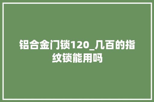 铝合金门锁120_几百的指纹锁能用吗