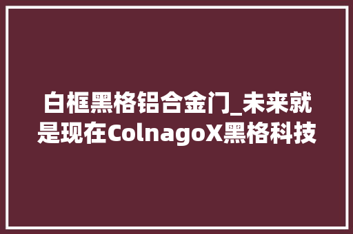 白框黑格铝合金门_未来就是现在ColnagoX黑格科技3D打印概念车