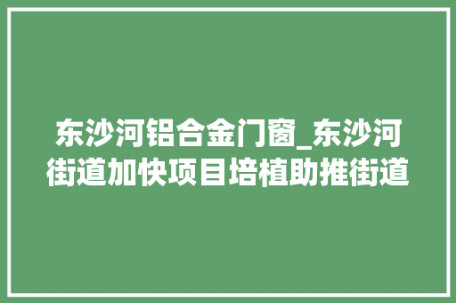 东沙河铝合金门窗_东沙河街道加快项目培植助推街道高质量成长