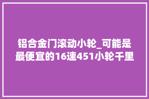 铝合金门滚动小轮_可能是最便宜的16速451小轮千里达Z4评测