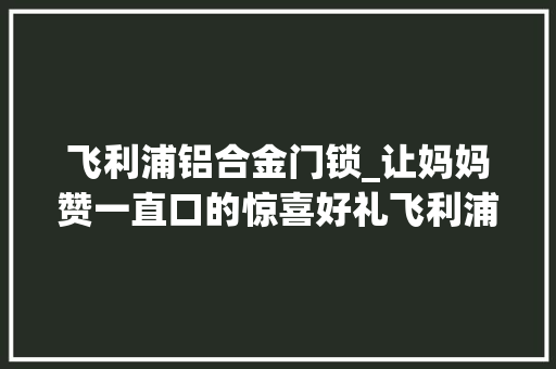 飞利浦铝合金门锁_让妈妈赞一直口的惊喜好礼飞利浦智能锁DDL702FVP