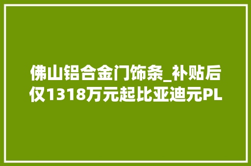佛山铝合金门饰条_补贴后仅1318万元起比亚迪元PLUS该怎么选