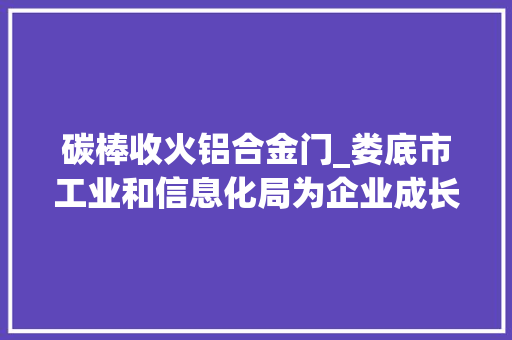 碳棒收火铝合金门_娄底市工业和信息化局为企业成长当好加速器