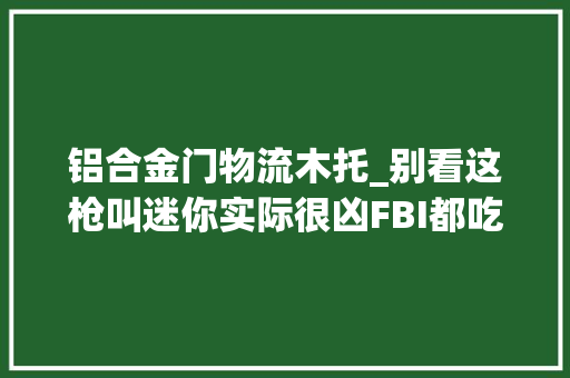 铝合金门物流木托_别看这枪叫迷你实际很凶FBI都吃了大年夜亏8人被打的抬不开始