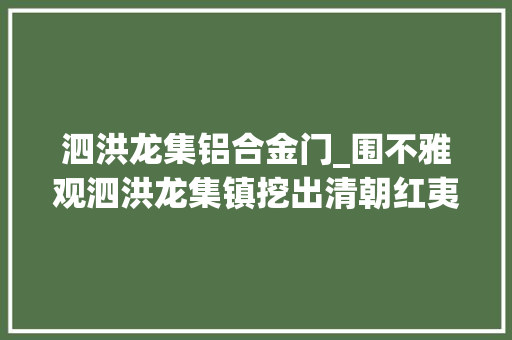 泗洪龙集铝合金门_围不雅观泗洪龙集镇挖出清朝红夷大年夜炮通长1米55