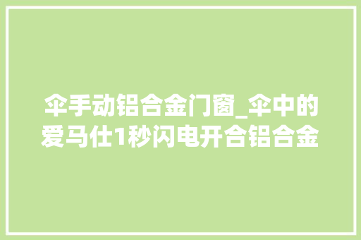 伞手动铝合金门窗_伞中的爱马仕1秒闪电开合铝合金伞骨轻松抵御暴风暴雨