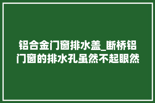 铝合金门窗排水盖_断桥铝门窗的排水孔虽然不起眼然则浸染却很大年夜