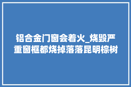 铝合金门窗会着火_烧毁严重窗框都烧掉落落昆明棕树营小区一家住户厨房着火