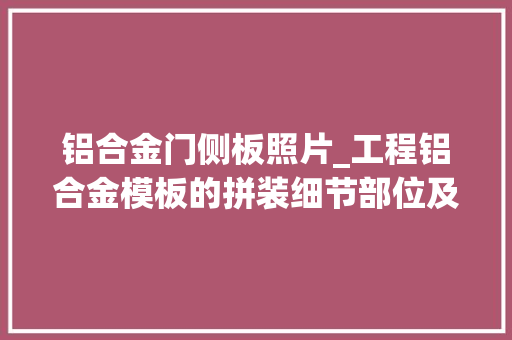 铝合金门侧板照片_工程铝合金模板的拼装细节部位及影响成分文字图例