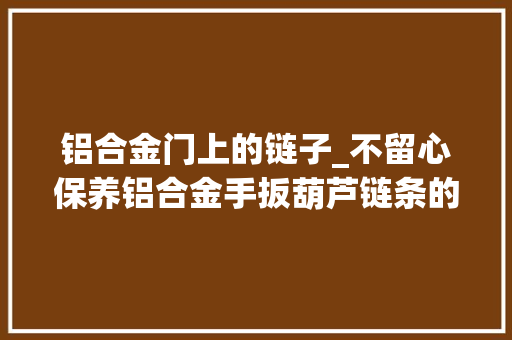 铝合金门上的链子_不留心保养铝合金手扳葫芦链条的后果
