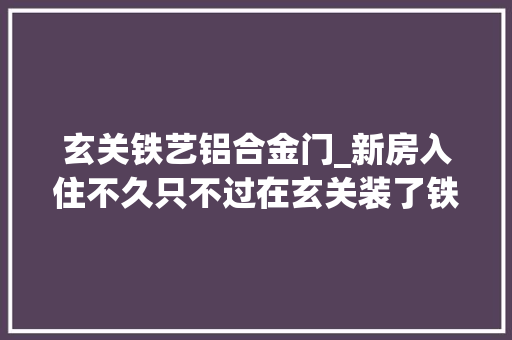 玄关铁艺铝合金门_新房入住不久只不过在玄关装了铁艺门亲朋石友纷纷上门参不雅观