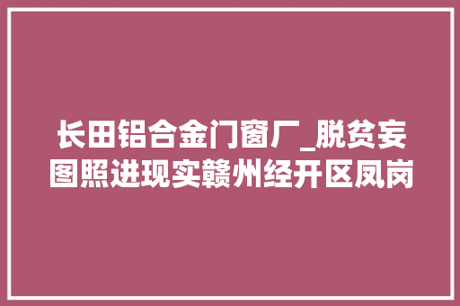 长田铝合金门窗厂_脱贫妄图照进现实赣州经开区凤岗镇脱贫攻坚记事