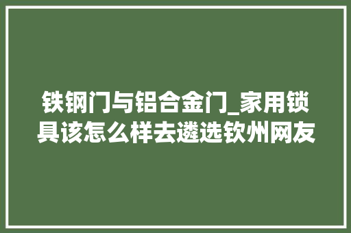 铁钢门与铝合金门_家用锁具该怎么样去遴选钦州网友这三类锁具你需要熟知