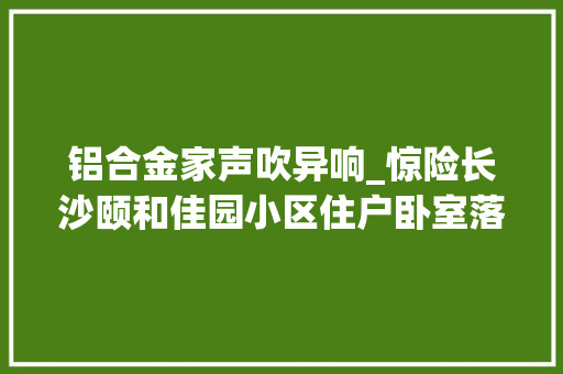 铝合金家声吹异响_惊险长沙颐和佳园小区住户卧室落地窗被风吹走