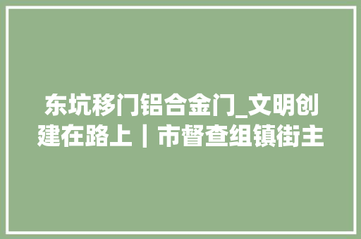 东坑移门铝合金门_文明创建在路上｜市督查组镇街主次干道卫生保洁仍需加强