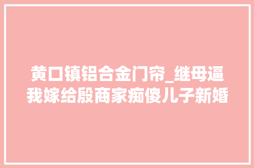 黄口镇铝合金门帘_继母逼我嫁给殷商家痴傻儿子新婚当晚我却创造其实他是装傻