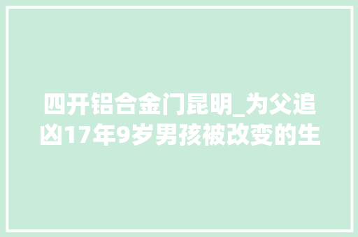 四开铝合金门昆明_为父追凶17年9岁男孩被改变的生平