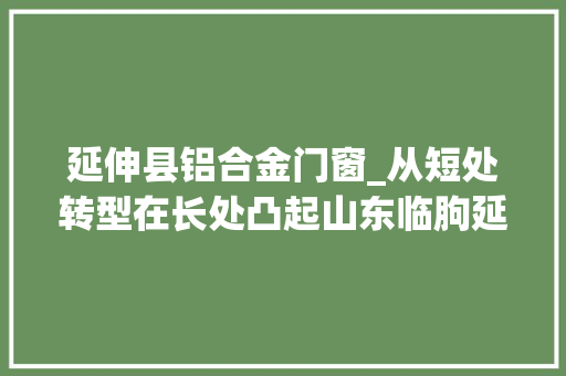 延伸县铝合金门窗_从短处转型在长处凸起山东临朐延长增厚铝家当链条打造中国铝业之都