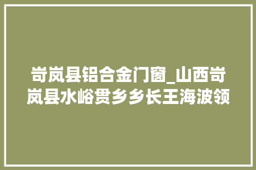 岢岚县铝合金门窗_山西岢岚县水峪贯乡乡长王海波领着乡亲搬进好日子