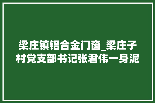 梁庄镇铝合金门窗_梁庄子村党支部书记张君伟一身泥土气拳拳为平易近心
