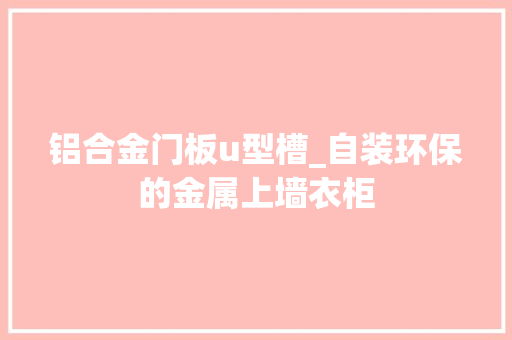 铝合金门板u型槽_自装环保的金属上墙衣柜