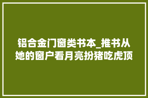 铝合金门窗类书本_推书从她的窗户看月亮扮猪吃虎顶级大年夜佬u0026人美心善文物修复师