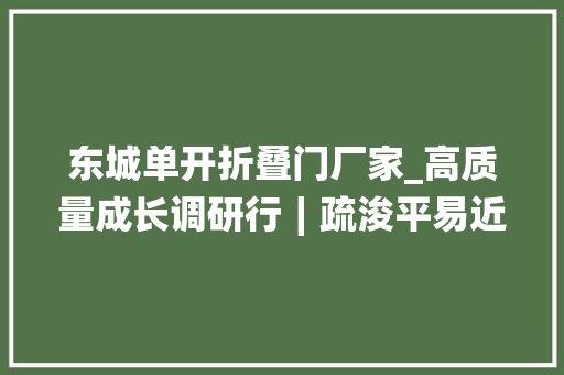 东城单开折叠门厂家_高质量成长调研行∣疏浚平易近生堵点700岁老街焕新颜