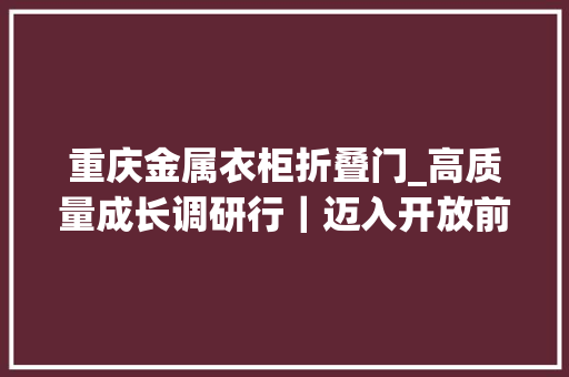重庆金属衣柜折叠门_高质量成长调研行｜迈入开放前沿记者探访重庆国际物流枢纽园区