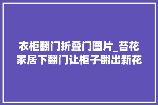衣柜翻门折叠门图片_苔花家居下翻门让柜子翻出新花样