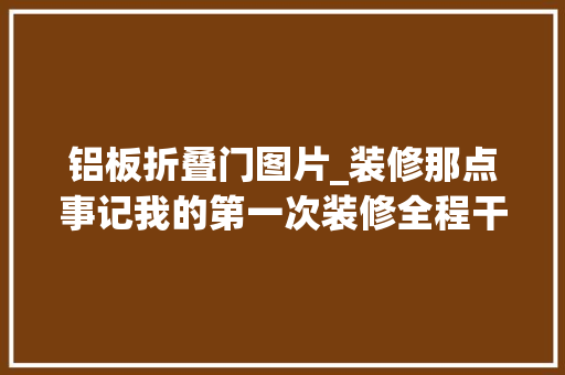 铝板折叠门图片_装修那点事记我的第一次装修全程干货图文并茂