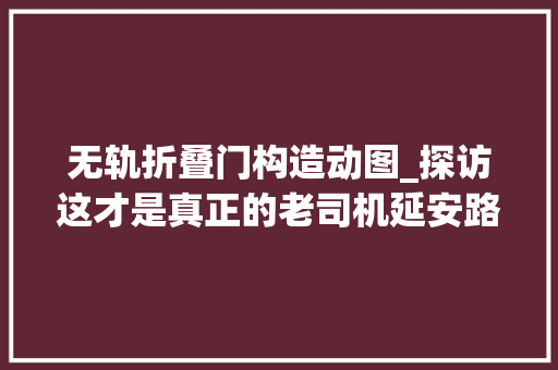 无轨折叠门构造动图_探访这才是真正的老司机延安路中运量公交驾驶员新技能首曝光