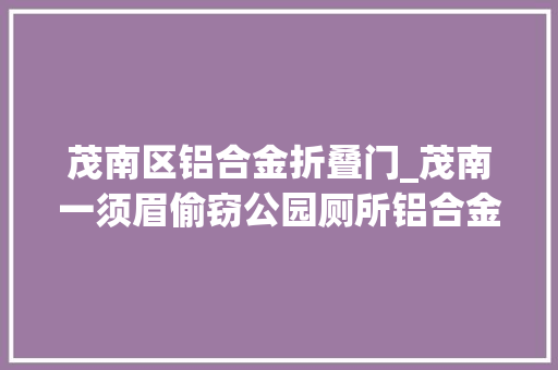 茂南区铝合金折叠门_茂南一须眉偷窃公园厕所铝合金窗被抓了