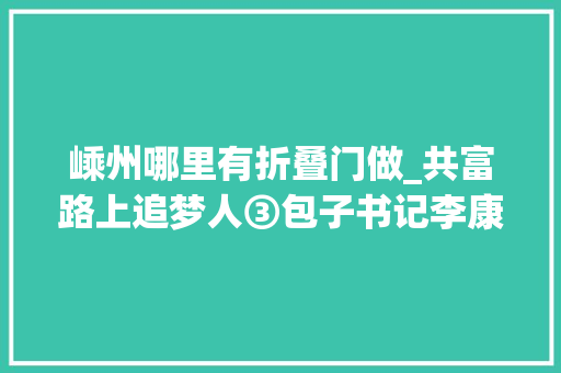 嵊州哪里有折叠门做_共富路上追梦人③包子书记李康义邀约大年夜厨回村免费培训让万余人掌握一技之能