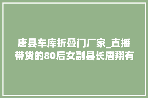 唐县车库折叠门厂家_直播带货的80后女副县长唐翔有同事提醒我怕我引起负面舆论