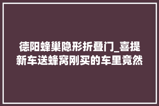德阳蜂巢隐形折叠门_喜提新车送蜂窝刚买的车里竟然藏着一大年夜坨蜂巢4S店的回答亮了