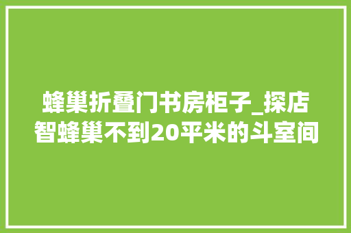 蜂巢折叠门书房柜子_探店智蜂巢不到20平米的斗室间却大年夜有作为