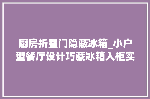 厨房折叠门隐蔽冰箱_小户型餐厅设计巧藏冰箱入柜实用美观空间更宽敞