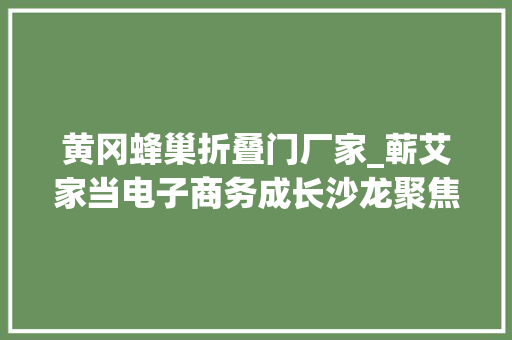 黄冈蜂巢折叠门厂家_蕲艾家当电子商务成长沙龙聚焦新零售