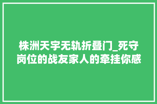 株洲天宇无轨折叠门_死守岗位的战友家人的牵挂你感想沾染到了吗