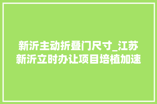 新沂主动折叠门尺寸_江苏新沂立时办让项目培植加速加码
