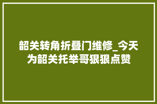 韶关转角折叠门维修_今天为韶关托举哥狠狠点赞