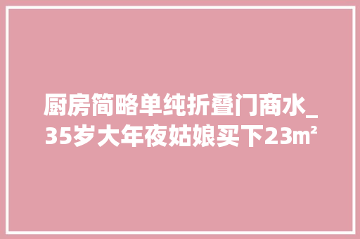 厨房简略单纯折叠门商水_35岁大年夜姑娘买下23㎡LOFT运用4米层高切出隔层卧室一人住太爽
