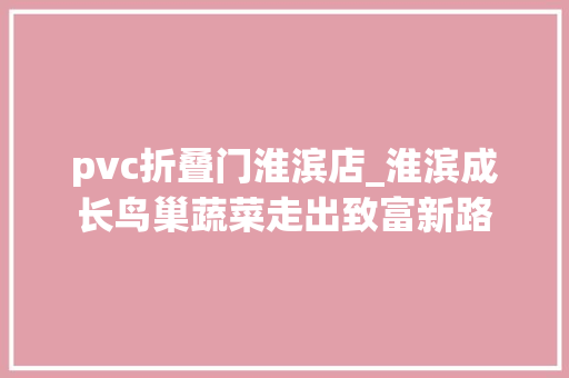 pvc折叠门淮滨店_淮滨成长鸟巢蔬菜走出致富新路